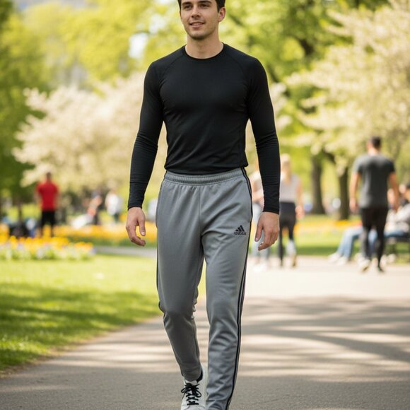 Adidas Track Pants Men’s Small | Regular Fit Tapered Leg Full Length Elastic - Picture 7 of 7